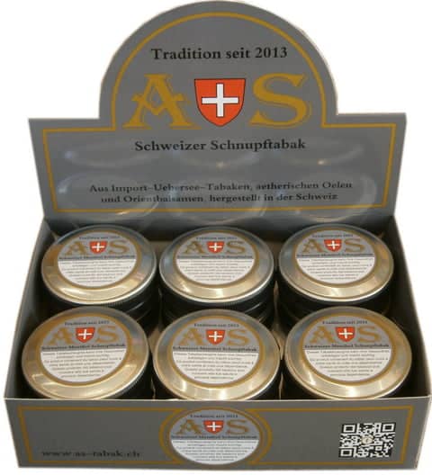 A+S Schweizer Menthol Snuff 10g x 12